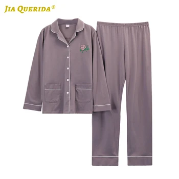 New Spring Autumn Front Pocket Homesuit Homeclothes Sleepwear Fashion Style Casual Style Woman Clothes Turn Down Collar Solid 
New Spring Autumn Front Pocket Homesuit Homeclothes Sleepwear Fashion Style Casual Style Woman Clothes Turn Down Collar Solid