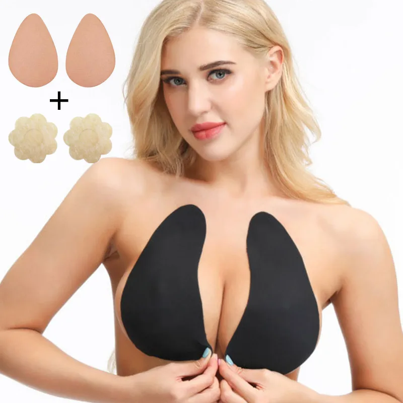 Women Party Strapless Adhesive Bra Push Up Self Adhesive Nipple Paste + Chest Paste Cover Silicone Invisible Lingerie Enhancers
Women Party Strapless Adhesive Bra Push Up Self Adhesive Nipple Paste + Chest Paste Cover Silicone Invisible Lingerie Enhancers