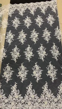 high white color handmade embroidered net lace fabric with beads JOY-31701 beaded african tulle lace for wedding dress fabric
high white color handmade embroidered net lace fabric with beads JOY-31701 beaded african tulle lace for wedding dress fabric