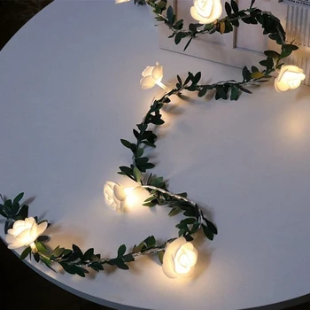 2 Strips Of 6 Meters 40 Lights Simulation Green Leaf Rattan Rose Flower Vine Decoration Led Light String Decoration DIY
2 Strips Of 6 Meters 40 Lights Simulation Green Leaf Rattan Rose Flower Vine Decoration Led Light String Decoration DIY