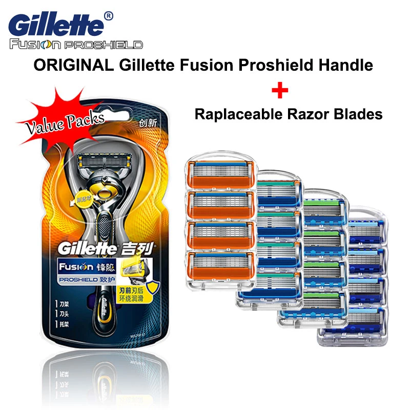 Original Gillette Fusion Proshield Shaving Razor For Men Manual Shaving Cassettes Handle Holder With 5 Layers Replaceable Blades
Original Gillette Fusion Proshield Shaving Razor For Men Manual Shaving Cassettes Handle Holder With 5 Layers Replaceable Blades