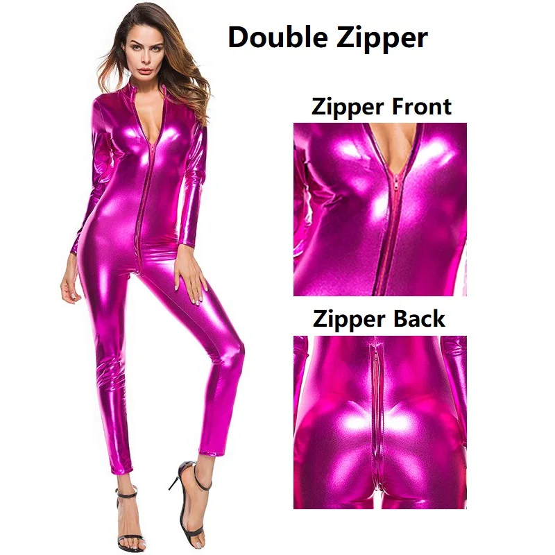 silicone dolls H6da1c256e0d1493097cd28c69d93c8c6p Women Long Soft PVC Leather Crotchless Jumpsuit Sexy Lingerie Female Bodysuit Erotic Latex Catsuit Shaping Leotard Doule Zipper