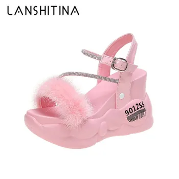 Summer Faux Fur Women's Sandals 10 CM Heels Wedge Platform Shoes Leather High Heels Beach Sandals For Women Gladiator Sneakers
Summer Faux Fur Women's Sandals 10 CM Heels Wedge Platform Shoes Leather High Heels Beach Sandals For Women Gladiator Sneakers