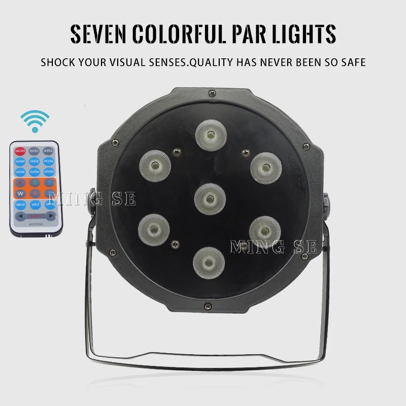 Светодиодные лампы Par RGBW 4 в 1 плоские прожекторы par 7x10 Вт dmx512 оборудование для