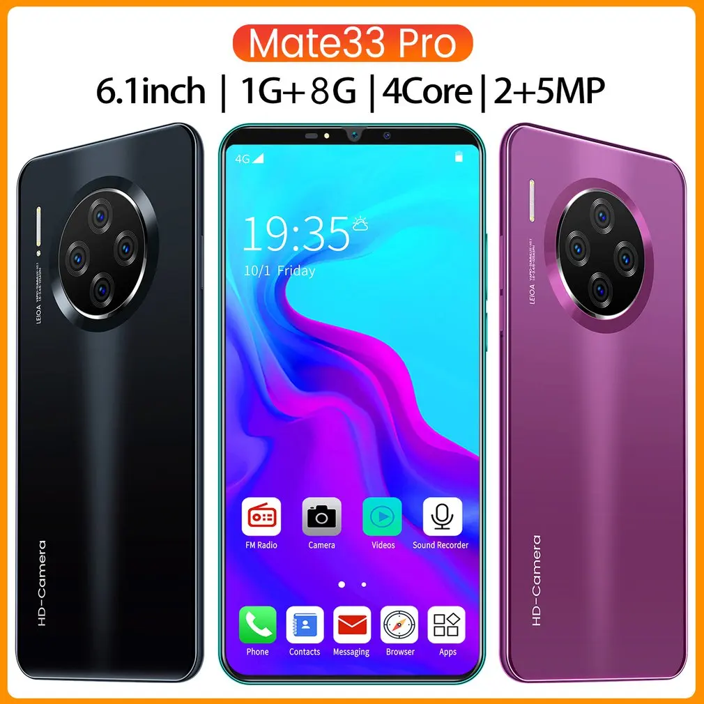 6.1 Inch Smartphone 8 Cores 4500mah 1GB+ 8GB for Mate33 Pro Big Screen Android 9.1 Smartphone Hd Display Portable 10w-25w > 50km
6.1 Inch Smartphone 8 Cores 4500mah 1GB+ 8GB for Mate33 Pro Big Screen Android 9.1 Smartphone Hd Display Portable 10w-25w > 50km