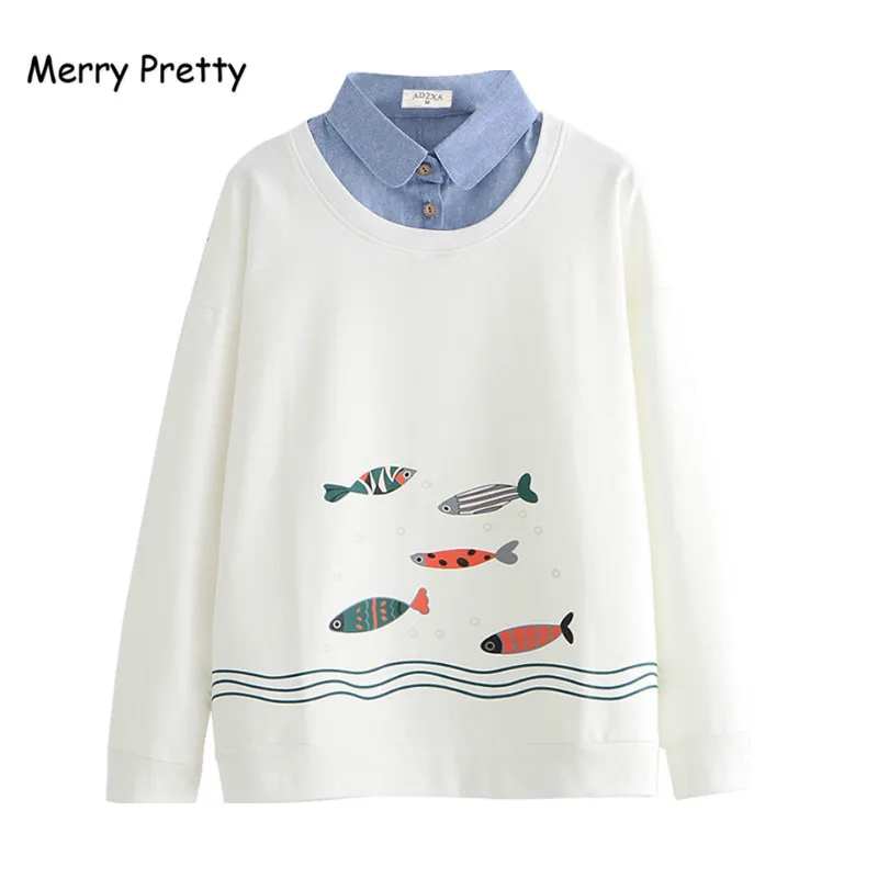 Merry Pretty Women’s Cartoon Fish Print Hoodies 2019 Winter Long Sleeve Turndown Collar Sweatshirts Femme Harajuku Pullovers
Merry Pretty Women’s Cartoon Fish Print Hoodies 2019 Winter Long Sleeve Turndown Collar Sweatshirts Femme Harajuku Pullovers