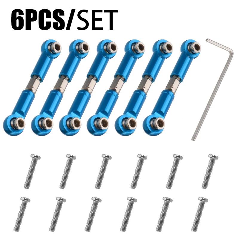 6pcs 4.5mm Adjustable Metal Steering Linkage Servo Link Pull Rod Front Rear Pull Rod For 1:18 RC Car
6pcs 4.5mm Adjustable Metal Steering Linkage Servo Link Pull Rod Front Rear Pull Rod For 1:18 RC Car