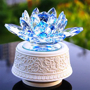 Free Shipping 11*11*5cm Blue K9 Crystal Lotus Flower With Rotate White Music Box Birthday Gift For Girls Home Decoration
Free Shipping 11*11*5cm Blue K9 Crystal Lotus Flower With Rotate White Music Box Birthday Gift For Girls Home Decoration