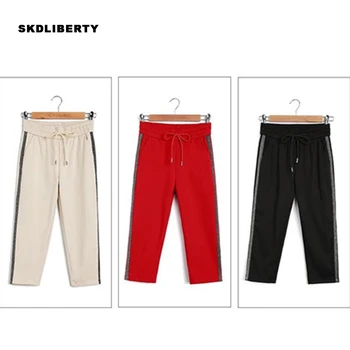 2019 Fashion High Waist Autumn Cropped Joggers Chic Women Female Sweatpants Wide Leg Splice Women's Loose Harem Casual Trousers
2019 Fashion High Waist Autumn Cropped Joggers Chic Women Female Sweatpants Wide Leg Splice Women's Loose Harem Casual Trousers