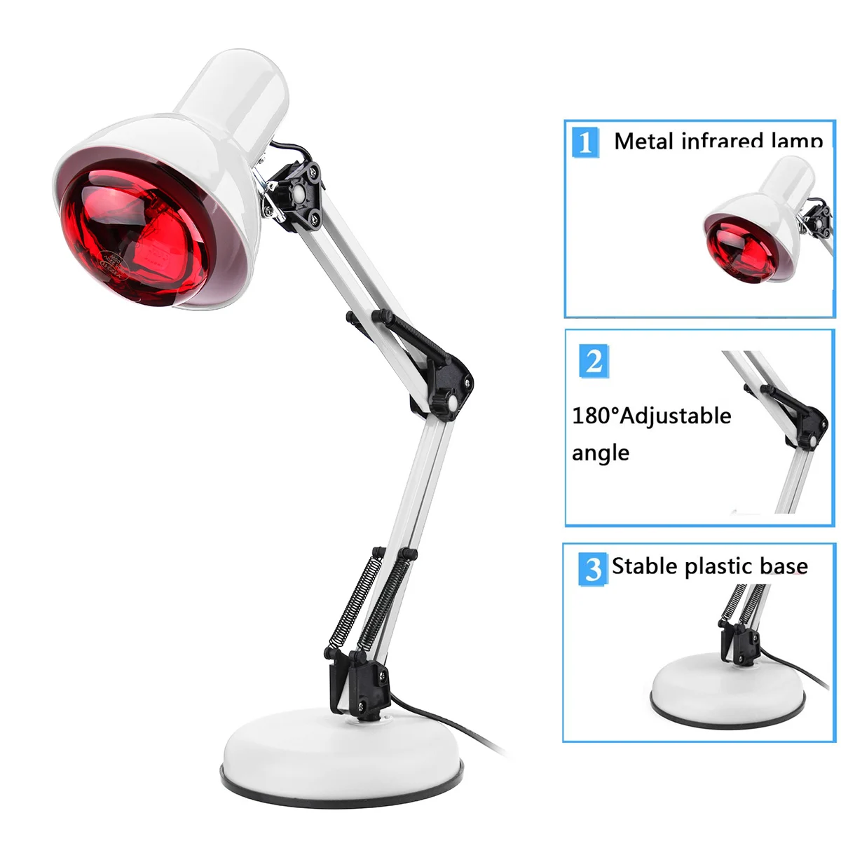 

Floor Stand Massage TDP Infrared Therapy Heat Lamp Health Pain Relief Physiotherapy 100W Health Care Electric Infrared Light