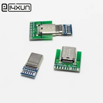 1set 24pin USB-C USB 3.1 Type C Male & Female Plug & jack Connector DIP Welding Type with PC Board DIY
1set 24pin USB-C USB 3.1 Type C Male & Female Plug & jack Connector DIP Welding Type with PC Board DIY