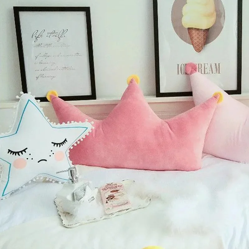 INS Soft Pink Korean Style Crown Princess Style Bedside Cushion Large Backrest Washable CHILDREN'S Room Decoration Pillow
INS Soft Pink Korean Style Crown Princess Style Bedside Cushion Large Backrest Washable CHILDREN'S Room Decoration Pillow