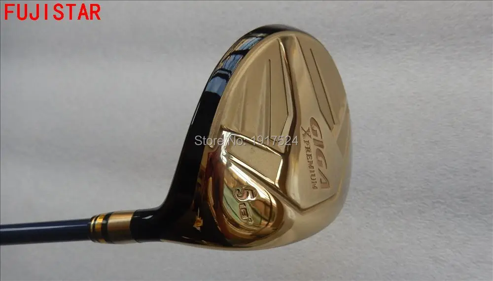 

FUJISTAR GOLF GIGA X PREMIUM Stainless golf fairway wood club Gold colour with shaft and cover matching