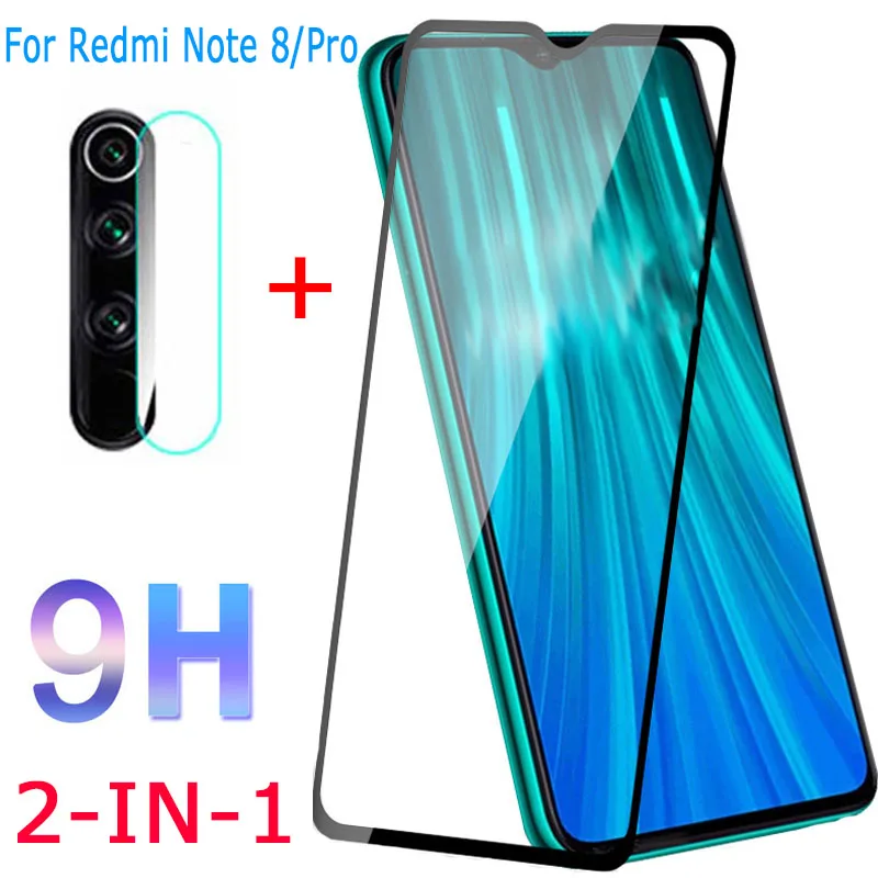 2 в 1 защитное стекло Xiaomi Redmi Note 8 Pro закаленное Note8 kамера cтекло на ксиоми редми ноут