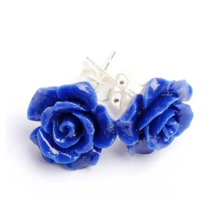 drop Shipping lady's 12mm Lapis lazuli Carved Rose Flower 925 Sterling Silver elegant Earrings
drop Shipping lady's 12mm Lapis lazuli Carved Rose Flower 925 Sterling Silver elegant Earrings