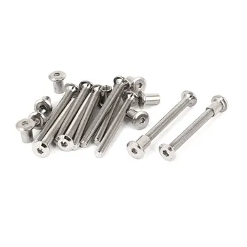 UXCELL 10 Sets M6x60mm Hex Socket Head Barrel Nut Countersunk Screw Bolt Fasteners Total Length 66mm/2.6"
UXCELL 10 Sets M6x60mm Hex Socket Head Barrel Nut Countersunk Screw Bolt Fasteners Total Length 66mm/2.6"