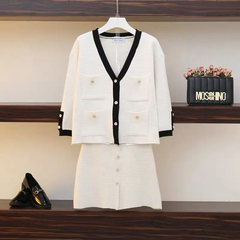 Women Knit Buttons Pocket Cardigan Sweater+Button Split Skirt Set 2019 Autumn Female Jacket Crop Mini Skirt 2PCS Clothing Set
Women Knit Buttons Pocket Cardigan Sweater+Button Split Skirt Set 2019 Autumn Female Jacket Crop Mini Skirt 2PCS Clothing Set