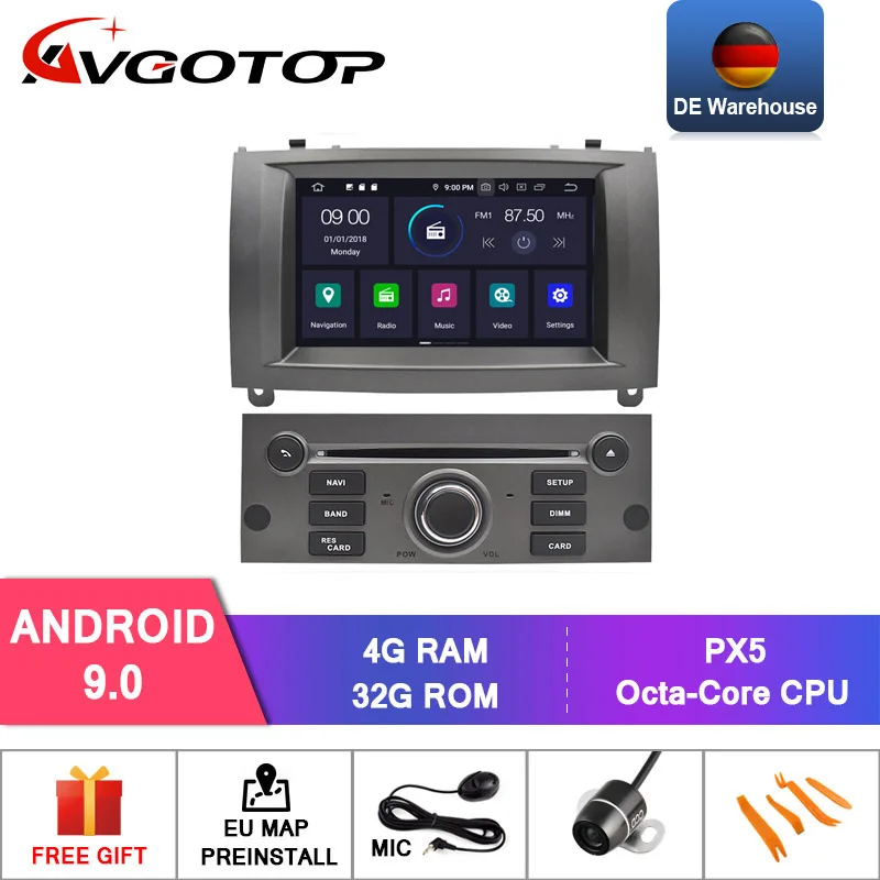 DE STOCK!!!AVGOTOP Android 9 Car Multimedia for PEUGEOT 407 Radio Navigation Vehicle Multimedia
DE STOCK!!!AVGOTOP Android 9 Car Multimedia for PEUGEOT 407 Radio Navigation Vehicle Multimedia