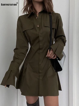 Free shipping tooling pockets lapel single-breasted waist waist A-line dress ladies autumn new style bag hips puff skirt
Free shipping tooling pockets lapel single-breasted waist waist A-line dress ladies autumn new style bag hips puff skirt
