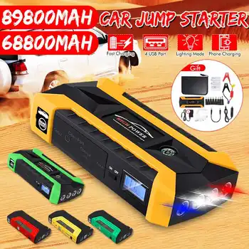 68800/89800mAh Car Jump Starter USB LED Light Portable Powers Bank Automobile Emergency Battery Booster Charger Starting Device
68800/89800mAh Car Jump Starter USB LED Light Portable Powers Bank Automobile Emergency Battery Booster Charger Starting Device