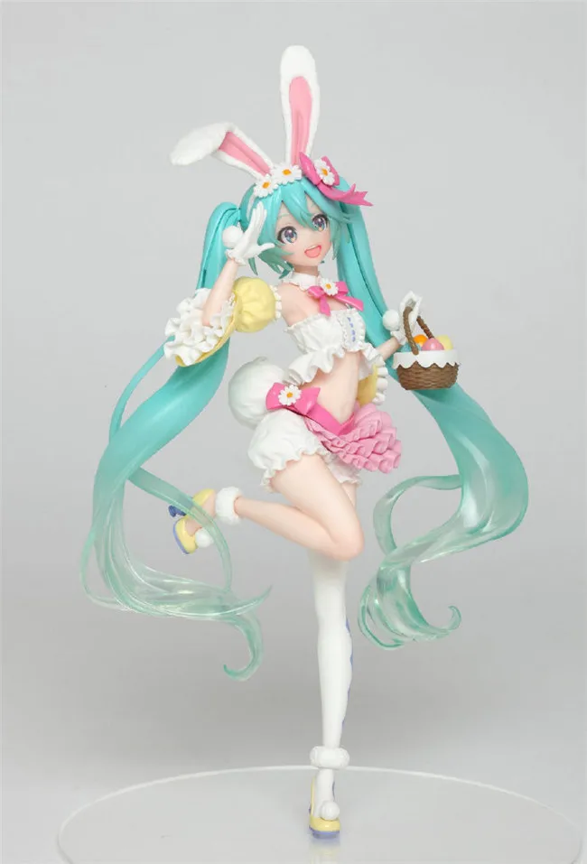 Yaya Anime Hatsune Spring Service Miku Rabbit Ears Hatsune Prize Figure Boxed Garage Kit