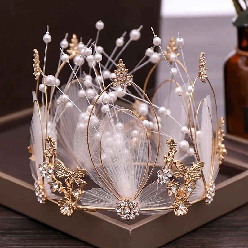 New Exquisite Luxury White Feather Design Alloy Round Crown Large Earrings Jewelry Sets Zircon Imitation Pearl Decore Tiaras
New Exquisite Luxury White Feather Design Alloy Round Crown Large Earrings Jewelry Sets Zircon Imitation Pearl Decore Tiaras
