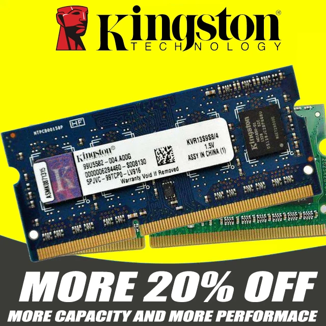 Used Kingston ram memory ddr3 2G 4GB 8GB 1333MHZ PC3-10600S 1600MHZ 12800S DDR2 800Mhz 667Mhz 204pin 1.5V Laptop Notebook SODIMM
Used Kingston ram memory ddr3 2G 4GB 8GB 1333MHZ PC3-10600S 1600MHZ 12800S DDR2 800Mhz 667Mhz 204pin 1.5V Laptop Notebook SODIMM