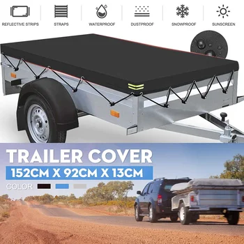 152x92x13cm Trailer Truck Car Cover Waterproof Windproof Dust Protector With Rubber Belt Outdoor Auto Roof Tent Cover Canopy
152x92x13cm Trailer Truck Car Cover Waterproof Windproof Dust Protector With Rubber Belt Outdoor Auto Roof Tent Cover Canopy