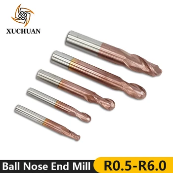 2 Flute End Mill CNC Ball Nose End Mill HRC 50 Router Bits TiCN Coating R0.5-6.0 Tungsten Carbide Engraving Milling Cutter
2 Flute End Mill CNC Ball Nose End Mill HRC 50 Router Bits TiCN Coating R0.5-6.0 Tungsten Carbide Engraving Milling Cutter