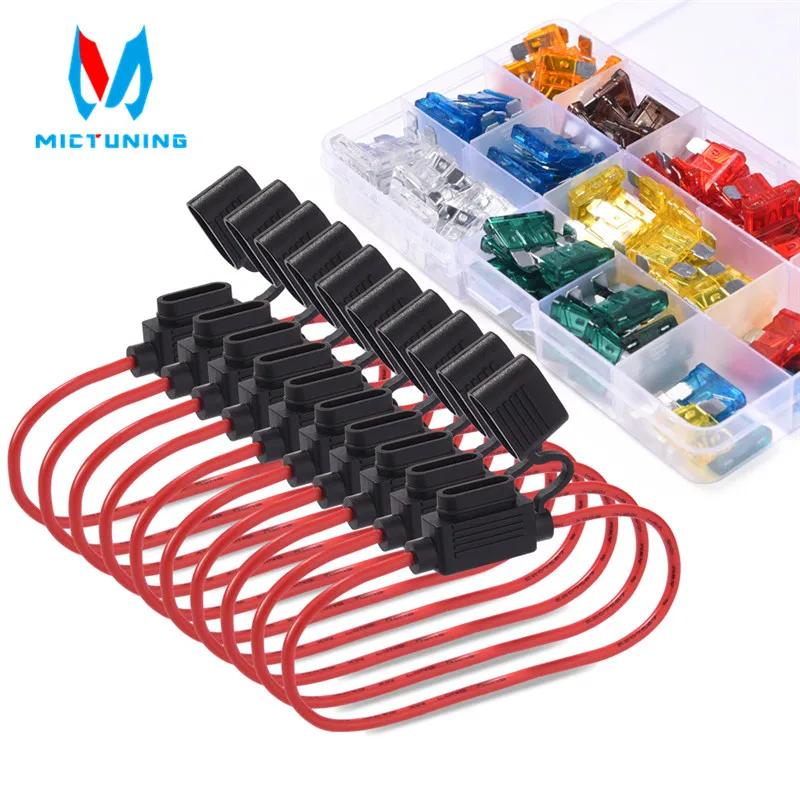 MICTUNING Standard Fuse Assortment kit 120 PCS Blade Fuses With 10 Pack 14 AWG Inline Fuse Holder For Cars Boats Trucks Fuse kit
MICTUNING Standard Fuse Assortment kit 120 PCS Blade Fuses With 10 Pack 14 AWG Inline Fuse Holder For Cars Boats Trucks Fuse kit
