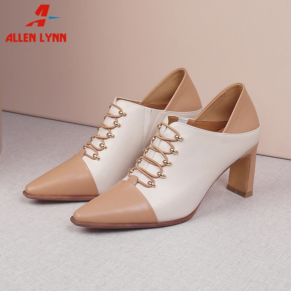 ALLEN Elegant Lady 2020 Spring Autumn Shoes Woman High Heels Lace Up Mixed Colors Pointed Toe Pumps Women Spring Pumps
ALLEN Elegant Lady 2020 Spring Autumn Shoes Woman High Heels Lace Up Mixed Colors Pointed Toe Pumps Women Spring Pumps
