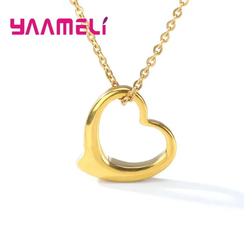 Simple Fashion Female Clavicle Heart Pendant Necklaces Fine 925 Sterling Silver Chain Wedding Engagement Collar Wholesale Cheap
Simple Fashion Female Clavicle Heart Pendant Necklaces Fine 925 Sterling Silver Chain Wedding Engagement Collar Wholesale Cheap