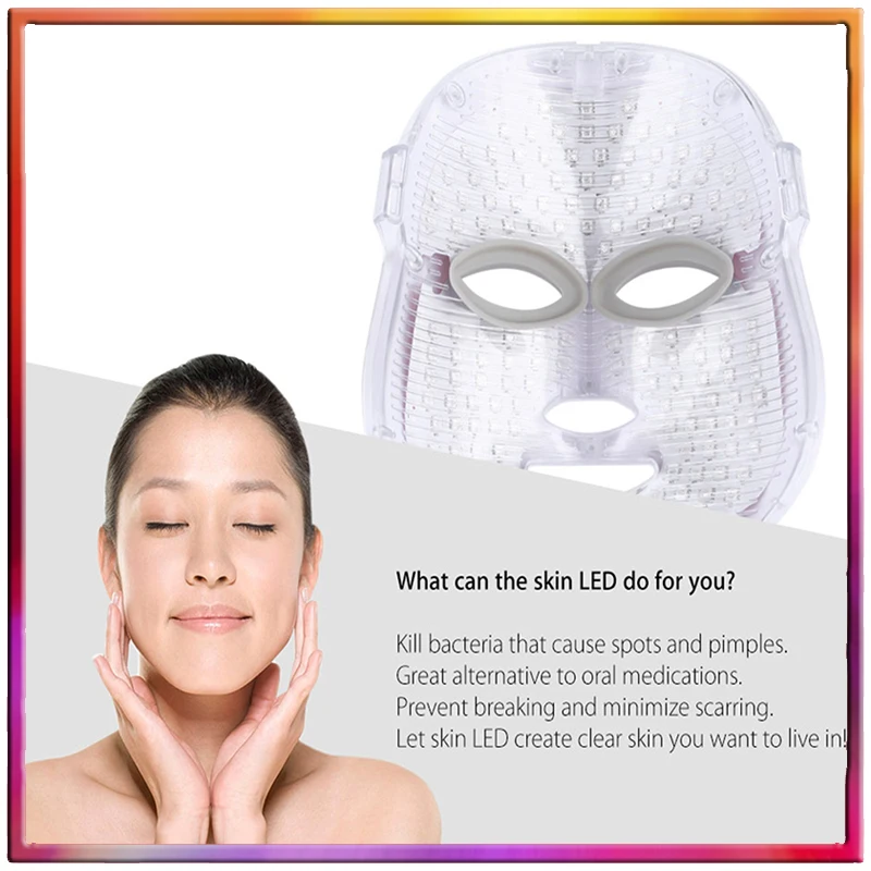 7 Colors Electric LED Facial Mask with Neck Skin Rejuvenation Anti Acne Wrinkle Korean Photon Therapy Machine Light Salon
7 Colors Electric LED Facial Mask with Neck Skin Rejuvenation Anti Acne Wrinkle Korean Photon Therapy Machine Light Salon