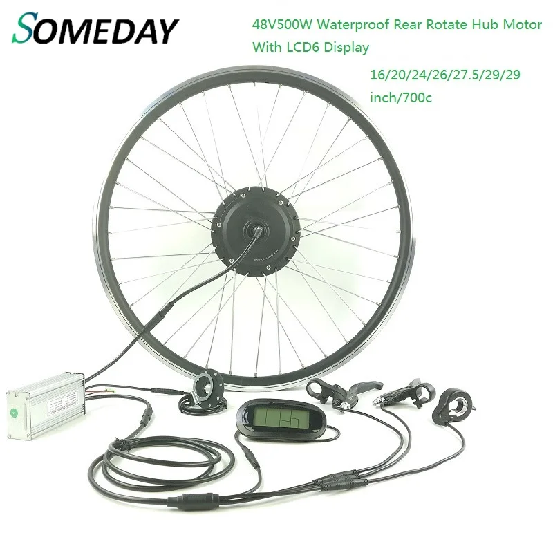 SOMEDAY Electric Bicycle 48V500W Whole Waterproof Cable with LCD6 Display E-bike Rear rotate hub Motor Easy install
SOMEDAY Electric Bicycle 48V500W Whole Waterproof Cable with LCD6 Display E-bike Rear rotate hub Motor Easy install