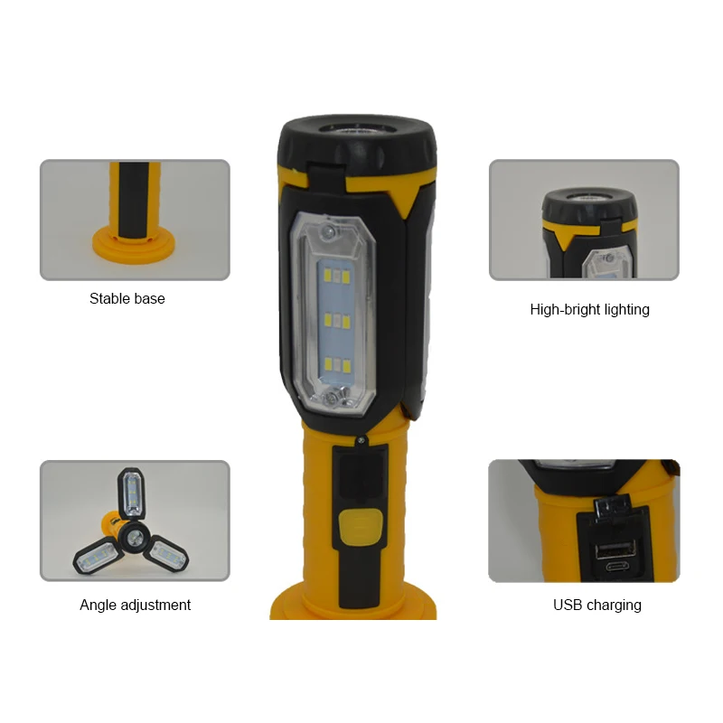 LED USB Rechargeable Portable Magnetic Car Garage Work Light Torch Rotating Lotus Head Inspection Light
LED USB Rechargeable Portable Magnetic Car Garage Work Light Torch Rotating Lotus Head Inspection Light
