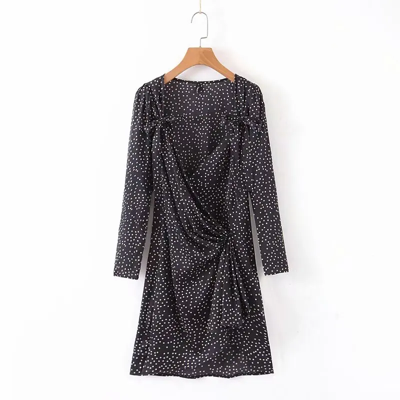 Vintage Dot Printing Women Unique Design Deep V Neck Mini Dress 2019 Autumn Leisure Lady Puff Sleeve Slim Dresses D3531
Vintage Dot Printing Women Unique Design Deep V Neck Mini Dress 2019 Autumn Leisure Lady Puff Sleeve Slim Dresses D3531