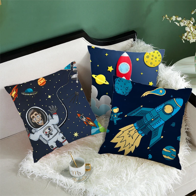 Fuwatacchi Cartoon Spacecraft Cushion Cover Astronaut Rocket Pillow Cover for Home Chair Outer kids Decorative Pillows 45*45cm
Fuwatacchi Cartoon Spacecraft Cushion Cover Astronaut Rocket Pillow Cover for Home Chair Outer kids Decorative Pillows 45*45cm