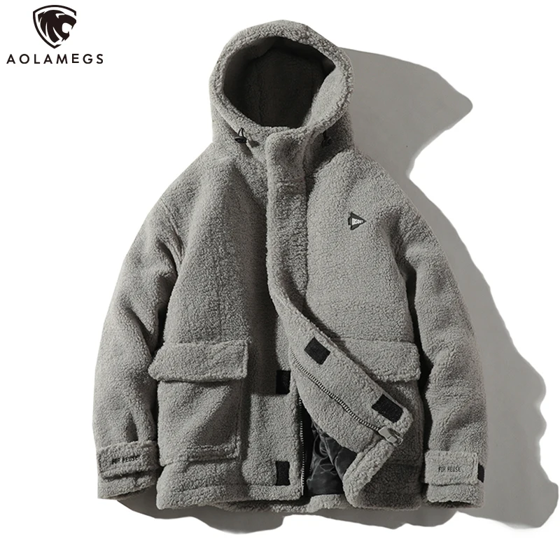 Aolamegs Winter Jacket Men Solid Color Hooded Coat Plus Velvet Warm Thick Winter Jacket Retro Style Casual All-match Streetwear
Aolamegs Winter Jacket Men Solid Color Hooded Coat Plus Velvet Warm Thick Winter Jacket Retro Style Casual All-match Streetwear