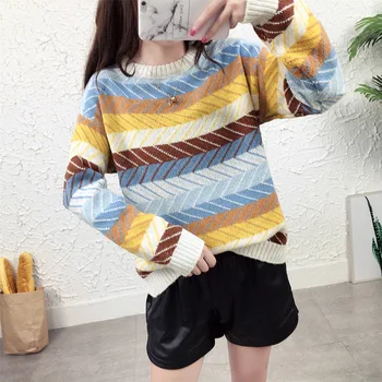 L Outer Wear Sweater Female Pullover 2020 New Style Korean-style BF
L Outer Wear Sweater Female Pullover 2020 New Style Korean-style BF
