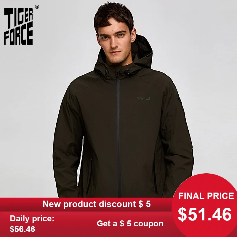 Tiger Force 2019 Men's Spring Jackets Hooded Casual Windbreaker Plus Size Fashion Bomber Jacket Windproof Man Coat Outerwear
Tiger Force 2019 Men's Spring Jackets Hooded Casual Windbreaker Plus Size Fashion Bomber Jacket Windproof Man Coat Outerwear