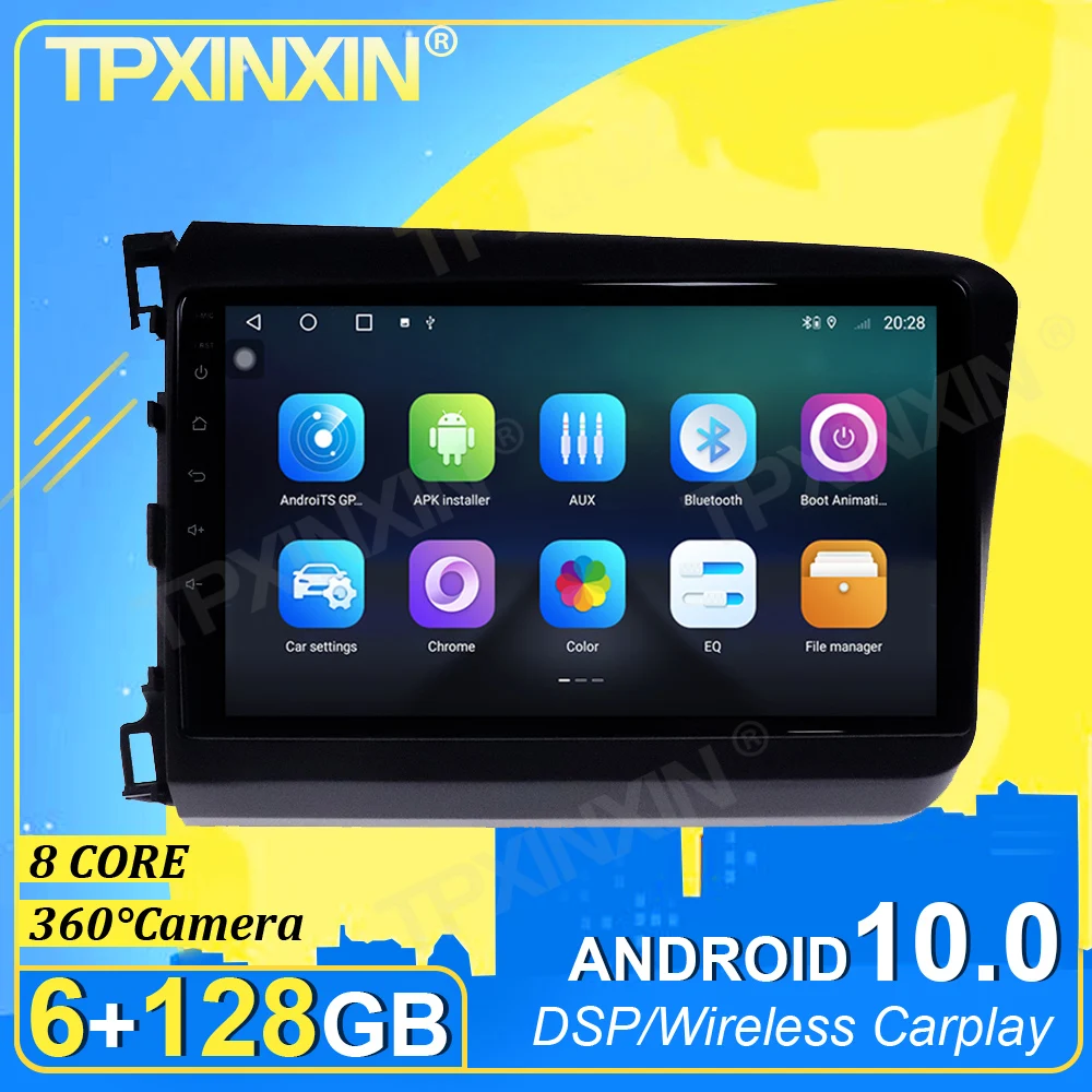 IPS Android 10.0 6+128G Carplay 360° Camera For Honda Civic 2011-2015 Radio Multimedia Player Tape Recorder Video GPS Head Unit
IPS Android 10.0 6+128G Carplay 360° Camera For Honda Civic 2011-2015 Radio Multimedia Player Tape Recorder Video GPS Head Unit