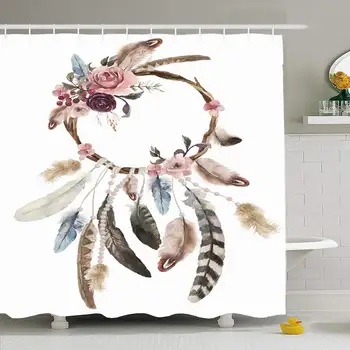 Shower Curtain Set with Hooks 72x72 Feather Isolated Watercolor Decoration Modern Hand Symbol Romantic Circle Dreamcatcher
Shower Curtain Set with Hooks 72x72 Feather Isolated Watercolor Decoration Modern Hand Symbol Romantic Circle Dreamcatcher