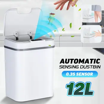 12L Automatic Touchless Smart Infrared Motion Sensor Rubbish Waste Bin Kitchen Trash Can Garbage Bins for Home Room Kitchen Car
12L Automatic Touchless Smart Infrared Motion Sensor Rubbish Waste Bin Kitchen Trash Can Garbage Bins for Home Room Kitchen Car
