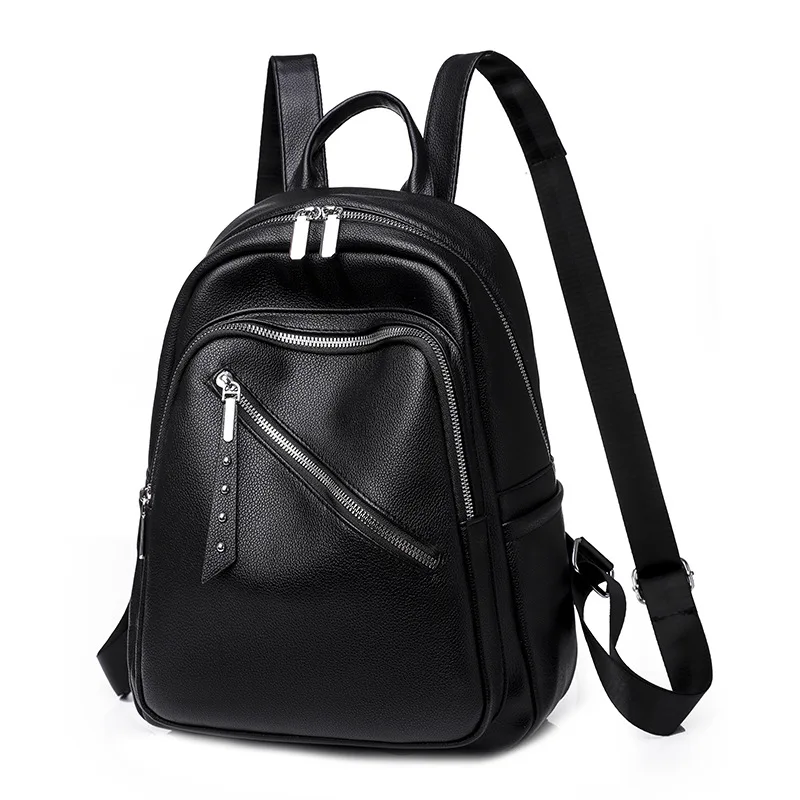Women Soft Leather Backpacks for Girls New Fashion Casual Travel Bag Black Vintage Backpack School Bags College Students Rucksac
Women Soft Leather Backpacks for Girls New Fashion Casual Travel Bag Black Vintage Backpack School Bags College Students Rucksac