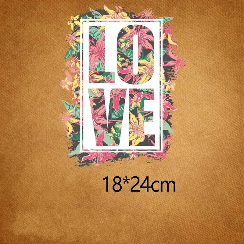 24x18cm Flower Letters LOVE Iron On Patches DIY Accessory Heat Transfer Washable Thermal Stickers For Clothes Hoodies Jeans
24x18cm Flower Letters LOVE Iron On Patches DIY Accessory Heat Transfer Washable Thermal Stickers For Clothes Hoodies Jeans