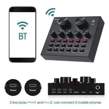 V8 KTV Stage Live Sound Card Broadcast Mixing Effect Singing Mobile Phone Computer PC External USB Dual Channel
V8 KTV Stage Live Sound Card Broadcast Mixing Effect Singing Mobile Phone Computer PC External USB Dual Channel