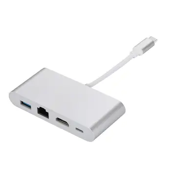 LYBALL Type C to HDMI RJ45 Ethernet Adapter Converter with USB 3.0 and USB C Charging Port for Macbook Samsung S9 Huawei Mate10
LYBALL Type C to HDMI RJ45 Ethernet Adapter Converter with USB 3.0 and USB C Charging Port for Macbook Samsung S9 Huawei Mate10