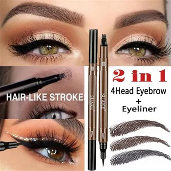 Eyebrow Liquid Pencil Microblading Double Head 4 Tips Eyes Make Up Tint Henna Easy to Wear Brow Enhancer 2 in 1 Eye Liner Pen
Eyebrow Liquid Pencil Microblading Double Head 4 Tips Eyes Make Up Tint Henna Easy to Wear Brow Enhancer 2 in 1 Eye Liner Pen
