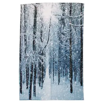 Forest Tapestry Decor, Snowy Trees Wooded Scenery Frosty Winter Park Winter Design, Wall Hanging for Bedroom Living Room Dorm, 1 
Forest Tapestry Decor, Snowy Trees Wooded Scenery Frosty Winter Park Winter Design, Wall Hanging for Bedroom Living Room Dorm, 1
