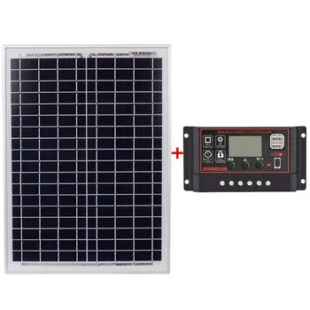 Solar Panel 18V20W Black Solar Panels + 12V/24V Solar Controller With Usb Interface Battery Travel Power Supply(50A) 
Solar Panel 18V20W Black Solar Panels + 12V/24V Solar Controller With Usb Interface Battery Travel Power Supply(50A)